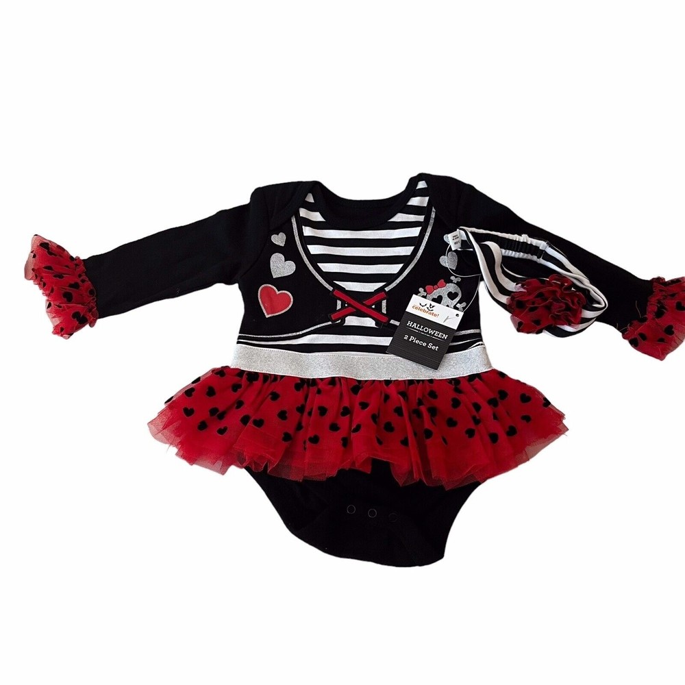 Way to Celebrate Infant 3-6M Halloween‎ Costume Ladybug Pirate 2 Piece NWT